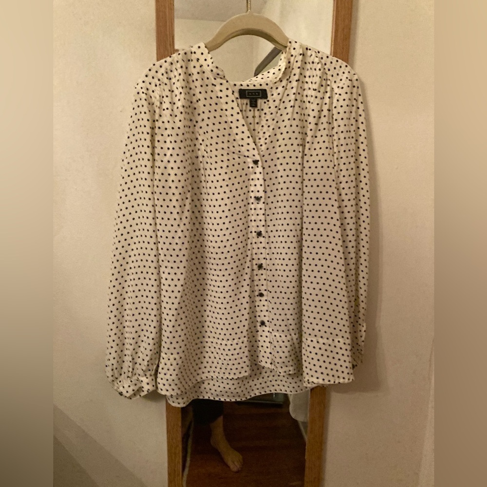 AYR Por Favor silk polka dot blouse medium M